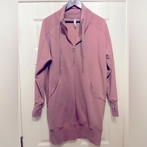 Athleta Sweatshirt Dress, Mauve, Size M